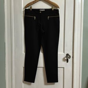 MICHAEL MICHAEL KORS Black Skinny Leg Ponte Ankle Pants